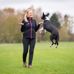 ProTrainer ultralight training vest pink-black size S for dog training
