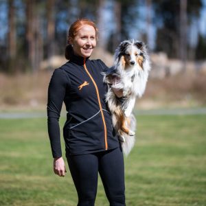 Dog training vest ProTrainer in black-orange