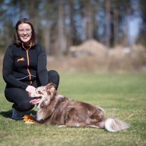 Dog training vest ProTrainer in black-orange