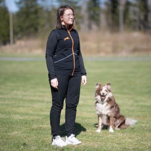Dog training vest ProTrainer in black-orange